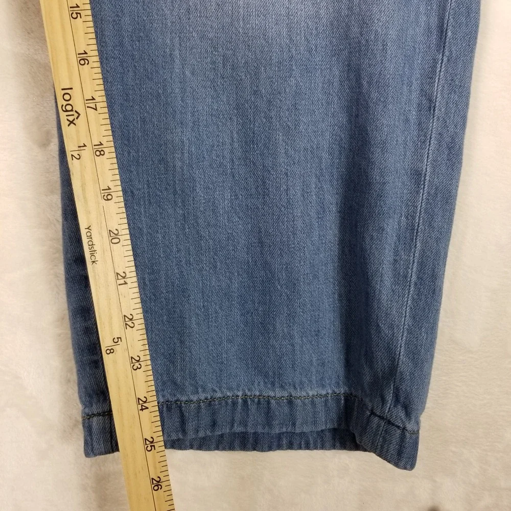 Torrid Overalls Womens 18R Blue Denim Cotton Button Front Tie Back Straight Leg